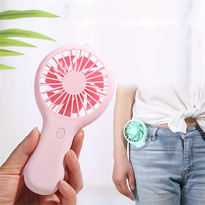 Stay Cool On-The-Go: 1pc Mini Handheld Fan with USB Charging – Perfect for Home, Office, Travel & Outdoor Use!