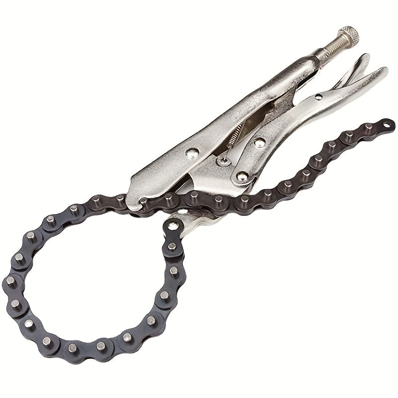 1pc Chain Pliers Chain Length 19.29inch, Manually Powered Universal Pliers For Replacing , C-shaped Clamps For Fixing, Multi-functional Labor-saving Pliers