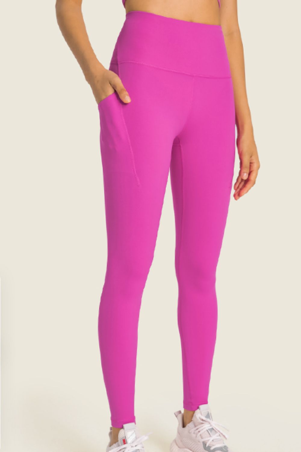 Legging de yoga taille haute avec poche et ceinture large