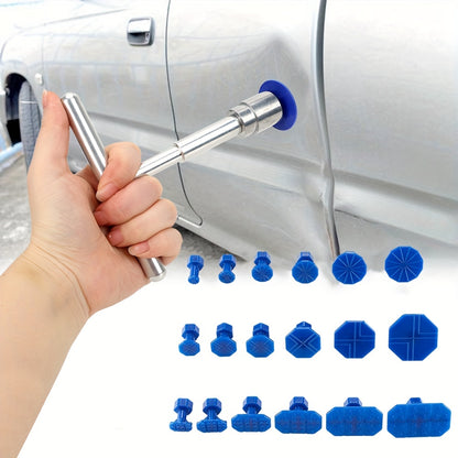 18pcs Universal Car Dent Repair Kit with Plastic Glue Tabs and T-Handle - Easy and Effective Dent Remover for Car Accessories