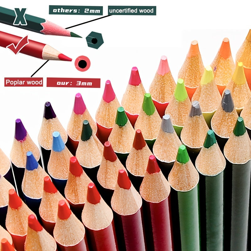 48/72/120/150/180 Professional Oil Color Pencil Set Drawing Colored Pencils Wood Colour Coloured Pencils Kids