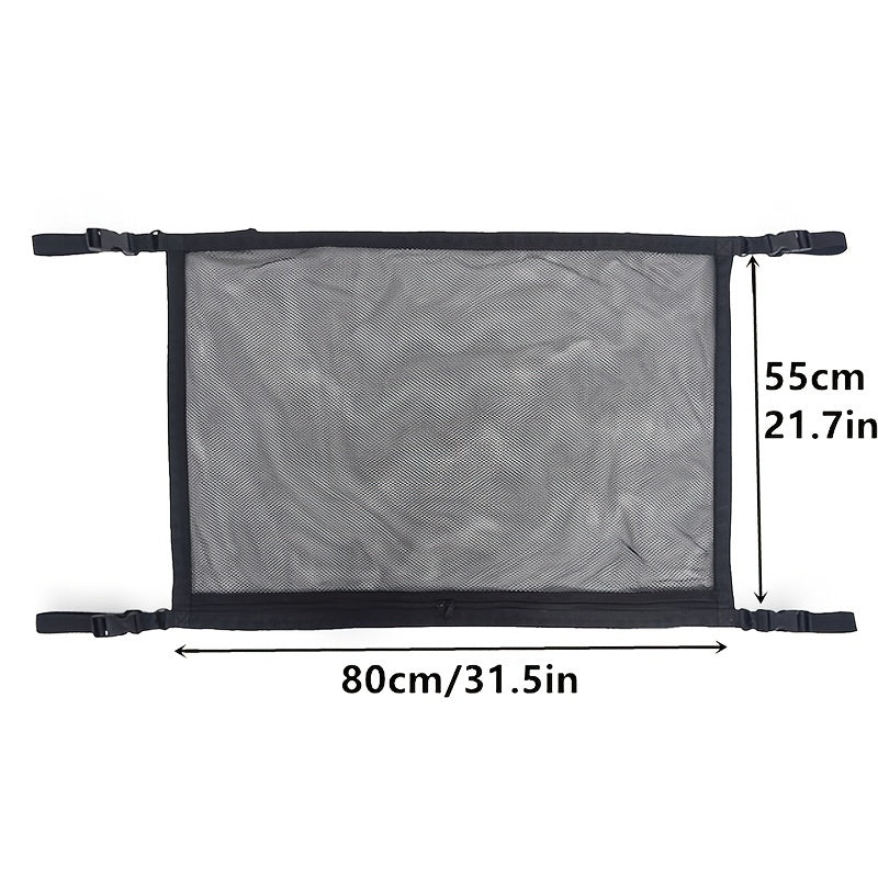 Filet de rangement pour plafond de voiture SUV, sac de toit de voiture, filet de chargement intérieur, sac en maille respirant, rangement automatique, accessoires d'intérieur 