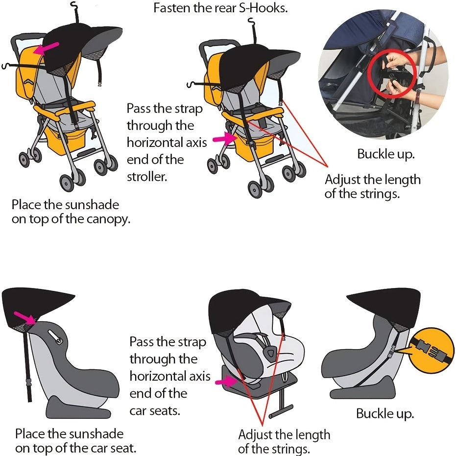 UV Protection Toddler Stroller Sunshade - Keep Your Little One Safe & Comfortable on the Go!