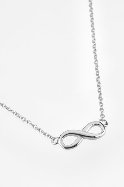 Collier en argent sterling 925 avec fermoir mousqueton figure 8