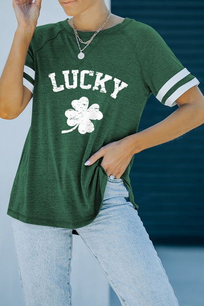 LUCKY Clover Graphic Tee Shirt