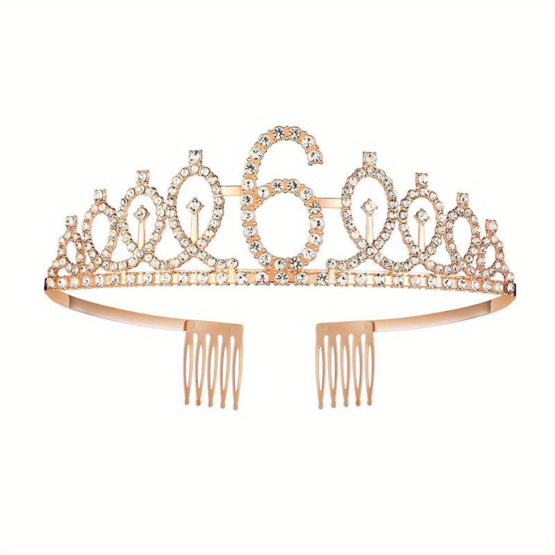 1 pièce, couronne d'anniversaire du 3e au 18e anniversaire, couronne de cristal, décoration d'anniversaire, fournitures de fête de joyeux anniversaire, décoration d'anniversaire, décoration de fête, fournitures de fête 