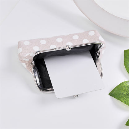 Stylish Polka Dot Kiss Lock Coin Purse - Convenient Earphone Storage Wallet