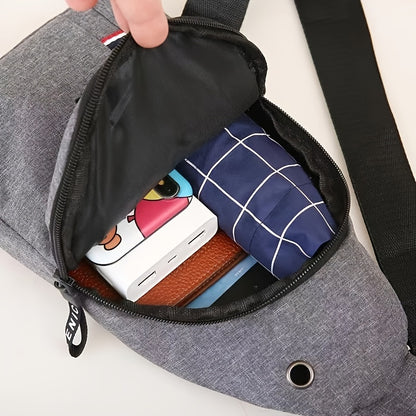 Upgrade Your Style with This Stylish 1pc Casual Sports Chest Bag - Perfect for Travel!