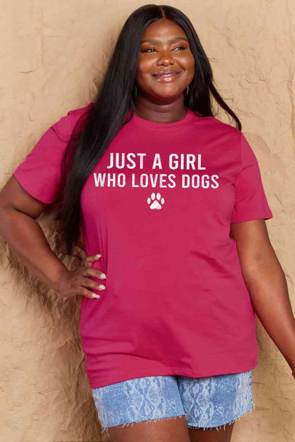 Simply Love T-shirt en coton avec motif patte de chien pleine taille