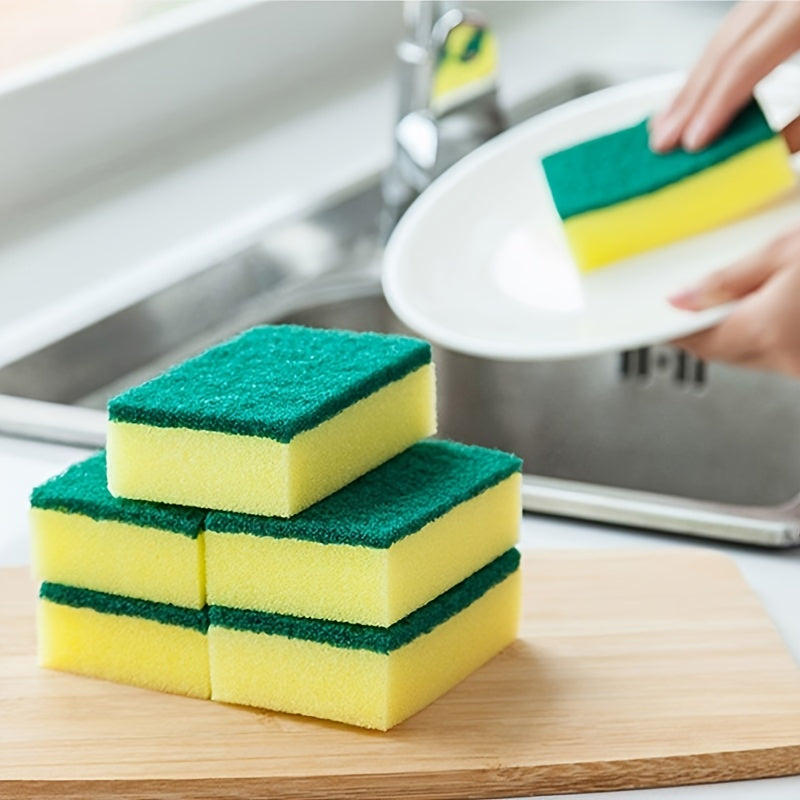 10-Pack Multi-Purpose Kitchen Cleaning Sponges - Non-Scratch, Eco-Friendly, and Super-Scrubbing!