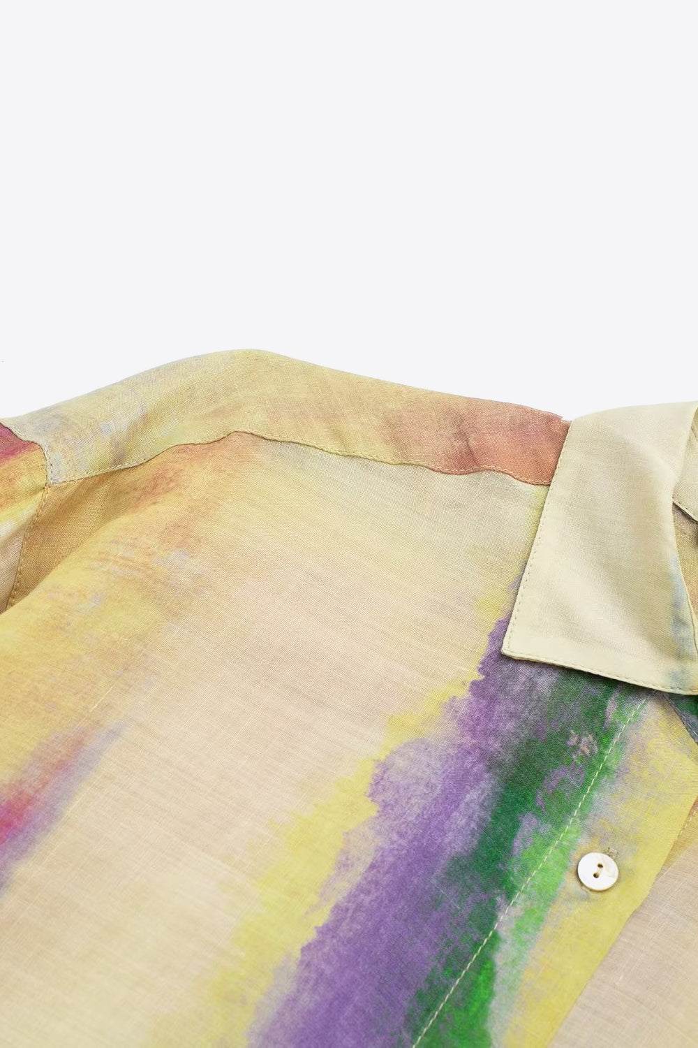 Ensemble chemise à manches longues et jupe nouée tie-dye