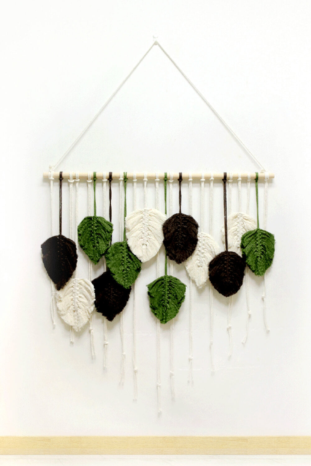 Hand-Woven Feather Macrame Wall Hanging