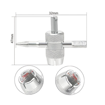 Upgrade Your Tire Maintenance with This 4-in-1 Multifunctional Valve Wrench!