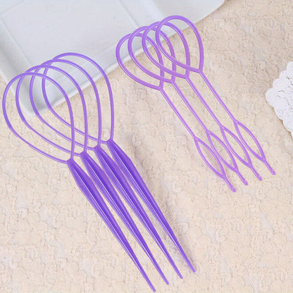 2pcs Multifunctional Topsy Tail Loop Hair Braided Ponytail Maker DIY Hair Styling Tool Accessories