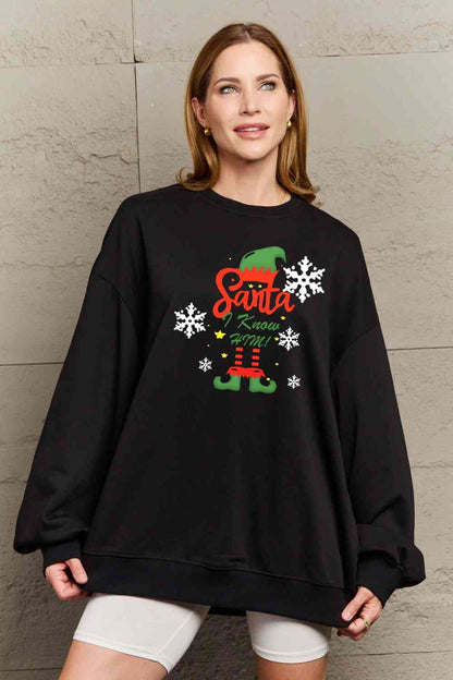 Simply Love Full Size Graphic Round Neck Sweatshirt