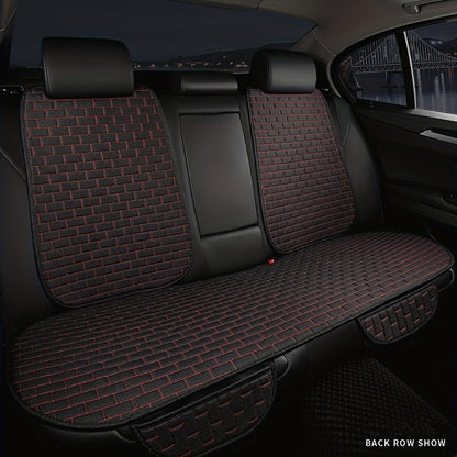 Upgrade Your Car Interior with this Universal Rear Seat Cover & Cushion Pad - Includes Backrest & Headrest Cover!