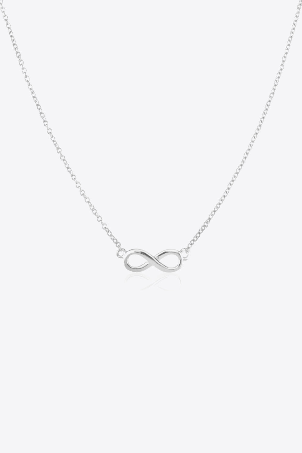 Collier en argent sterling 925 avec fermoir mousqueton figure 8