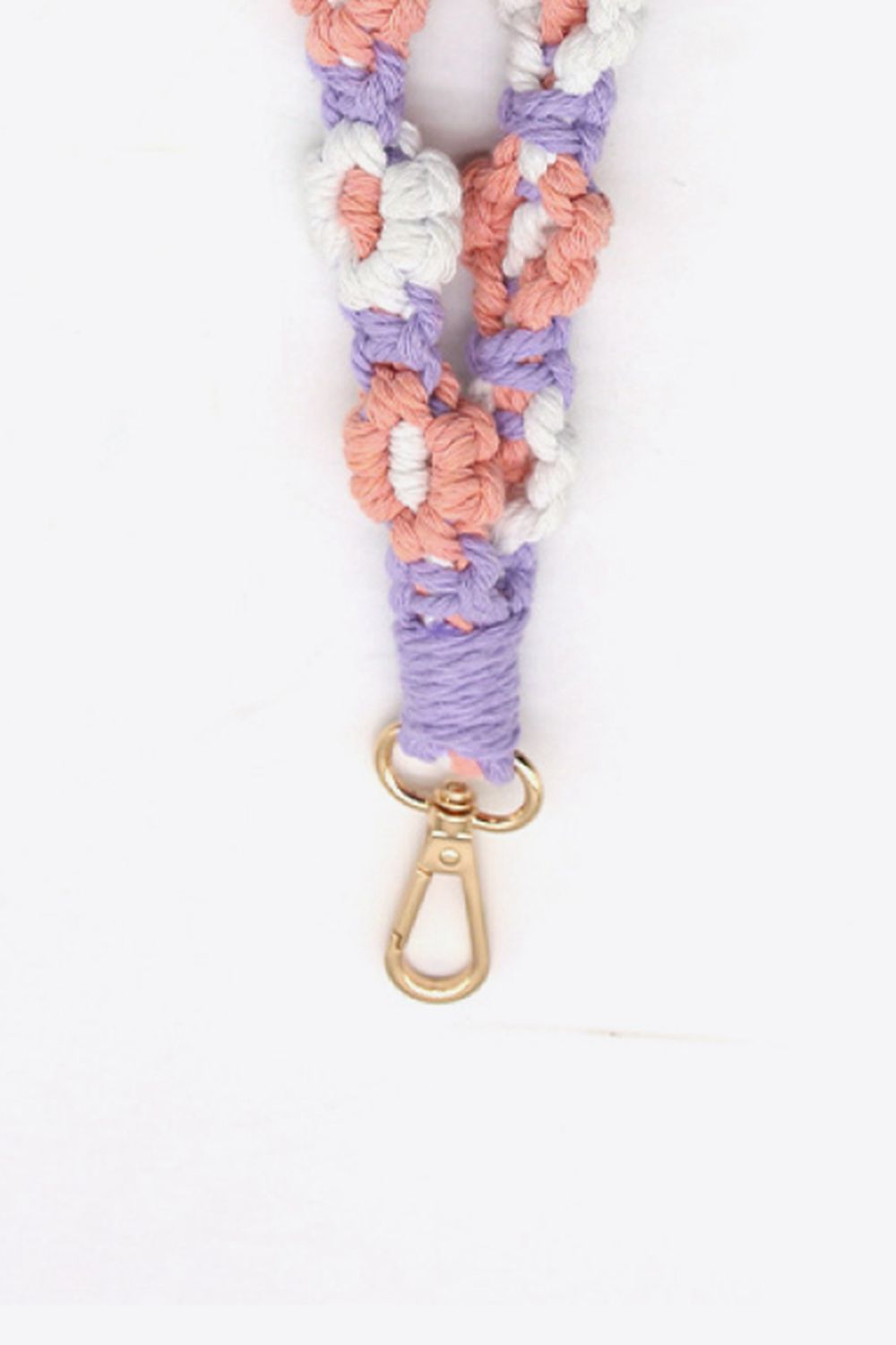 Assorted 4-Piece Macrame Flower Keychain