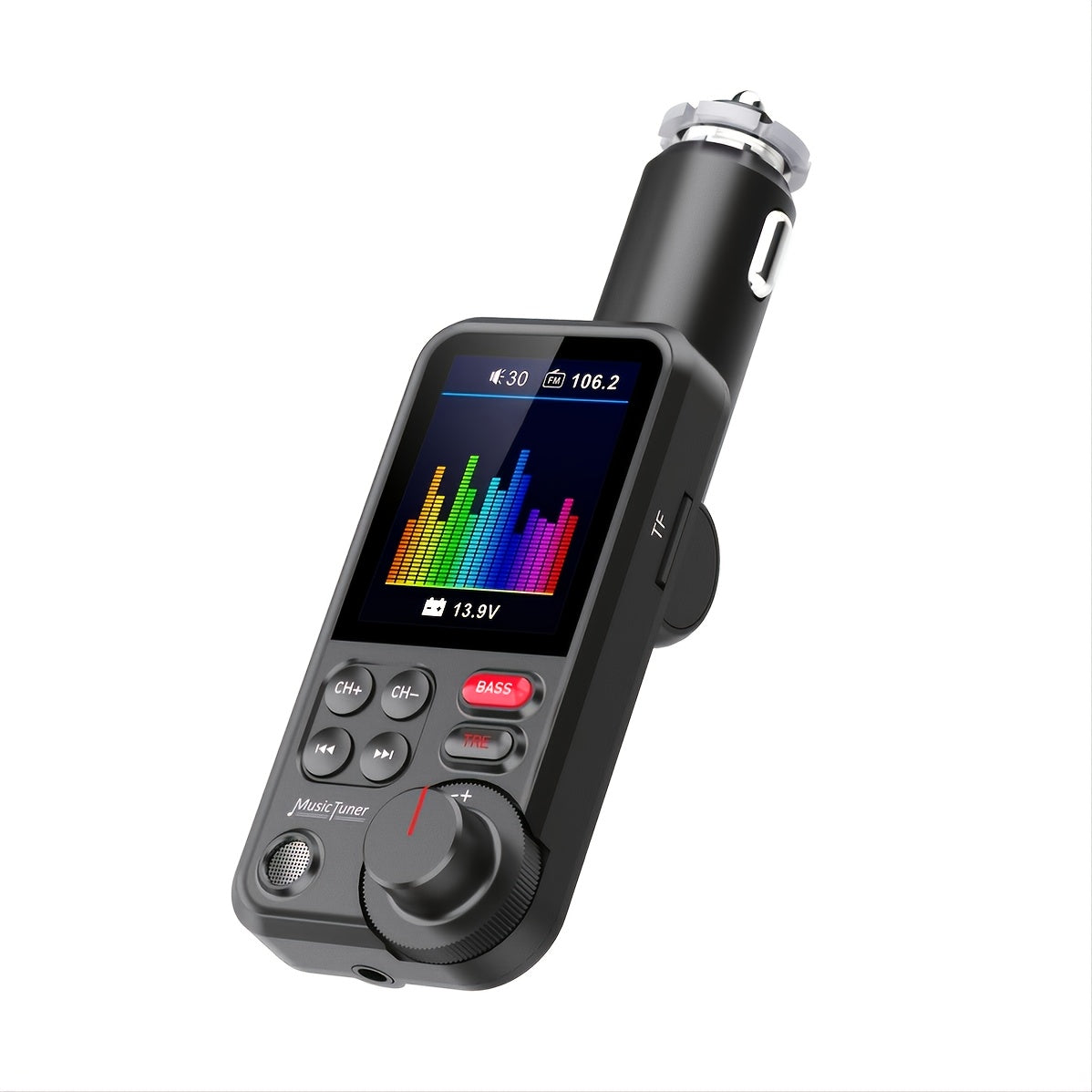 Upgrade Your Car Audio with this Wireless FM Transmitter & Microphone - Hands Free Calls & 3.0 Charging Support!