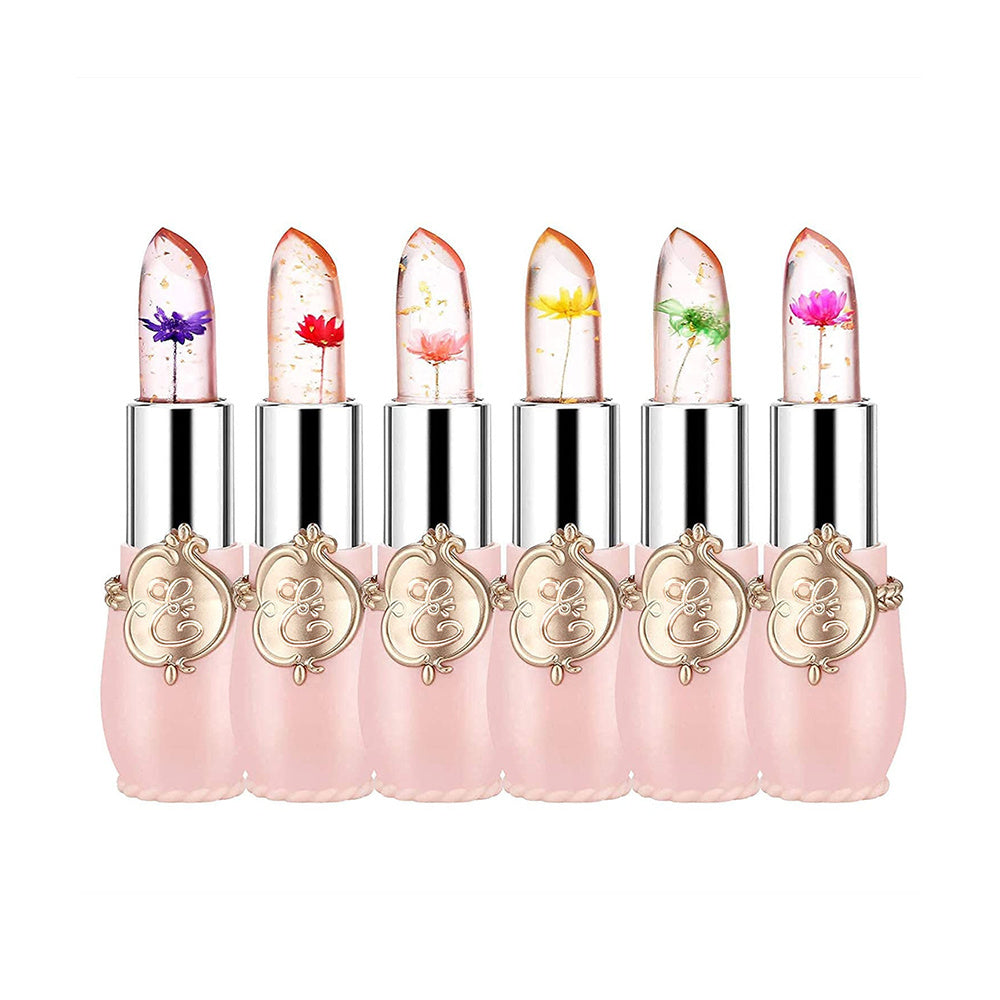 6 pcs Moisturizing Temperature Changing Lipstick - Long Lasting Nourishing Lip Balm with Peach Flavor