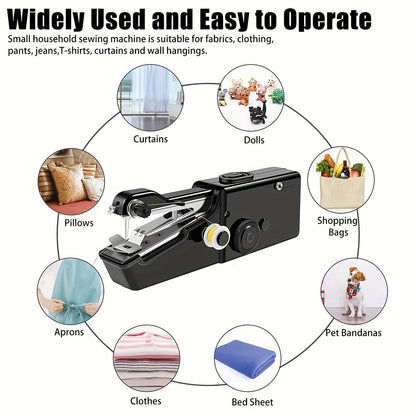 1pc Handheld Sewing Machine: Portable Cordless Tool for Home Repair & Handicrafts (Battery Not Included)