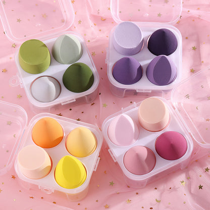 4 pcs Flawless Beauty Eggs - Transparent Box for Creams, Powders, and Liquids - Keep Your Makeup Organized and Easy to Find