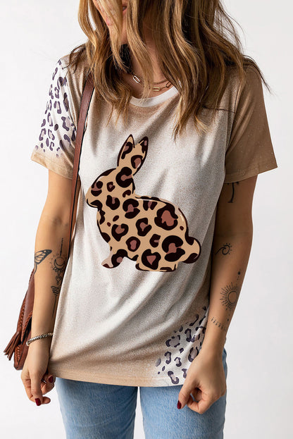 Camiseta con estampado de leopardo de Pascua