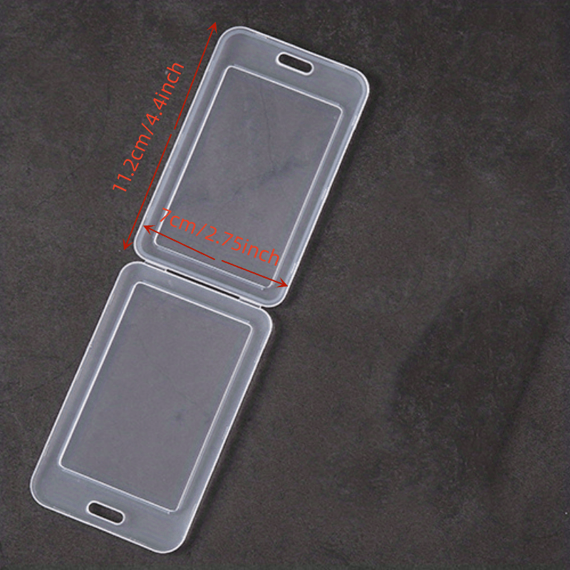 1pc Transparent Plastic Work License Card  Bank Card Credit Card Holder Traffic Card Protective Bag Suitcase Tag Case