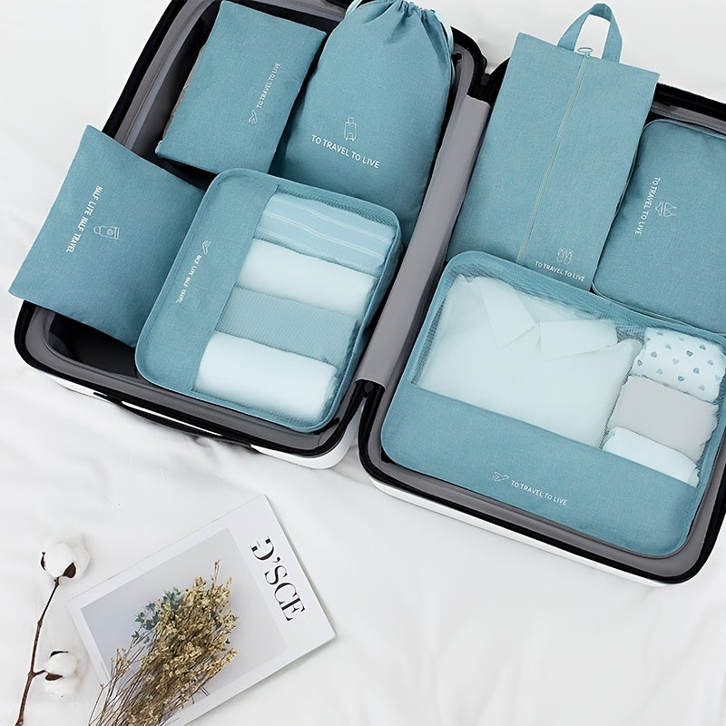 7-Piece Travel Storage Bag Set: Keep Your Clothes & Shoes Organized On-the-Go!