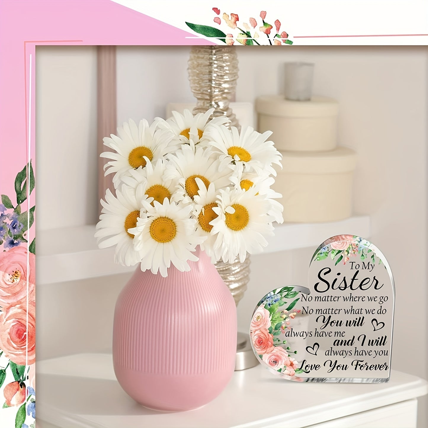 Beautiful Acrylic Sunflower Plaque - The Perfect Gift For Women Besties!