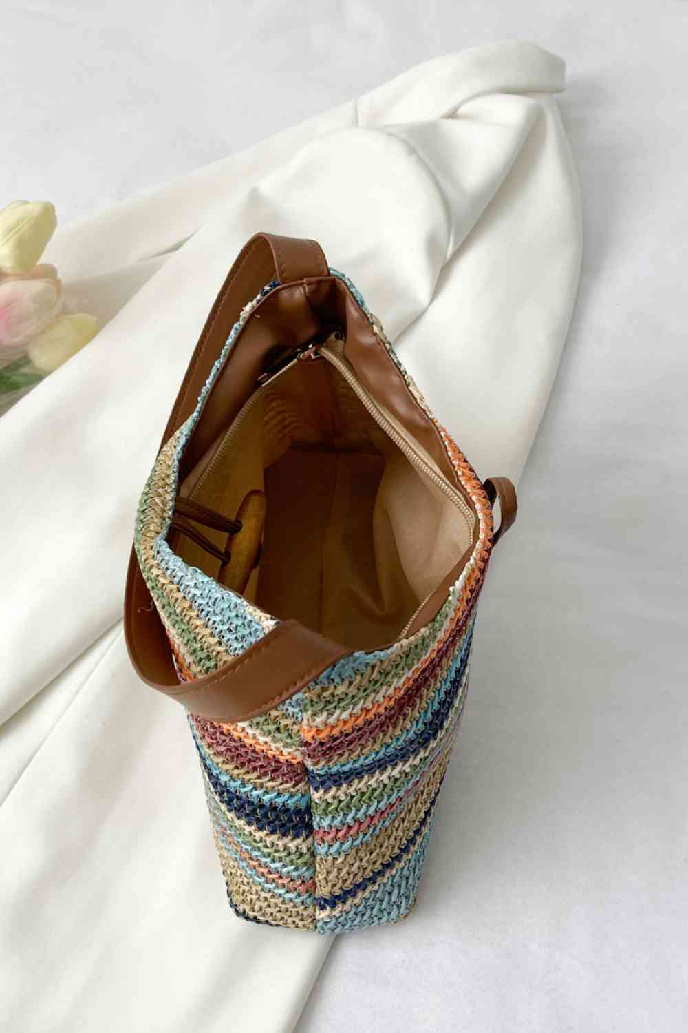 Adored Multicolored Straw Shoulder Bag