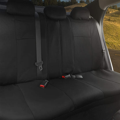 Upgrade Your Car Interior with This Easy-to-Install Front & Rear Split Bench Seat Cover - Black