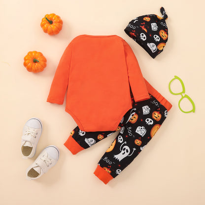 Ensemble body graphique MY FIRST HALLOWEEN et pantalon long imprimé