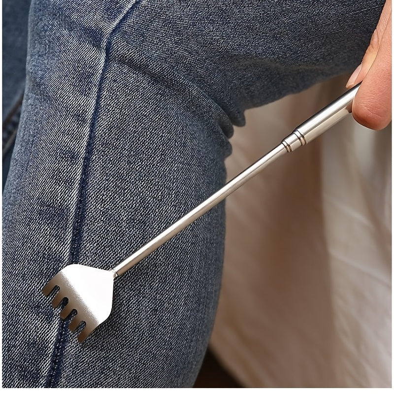 1 Pc Adjustable Back Scratcher - Stainless Steel Telescopic Portable Claw Extender - Perfect for Massage & Tickle Stick!