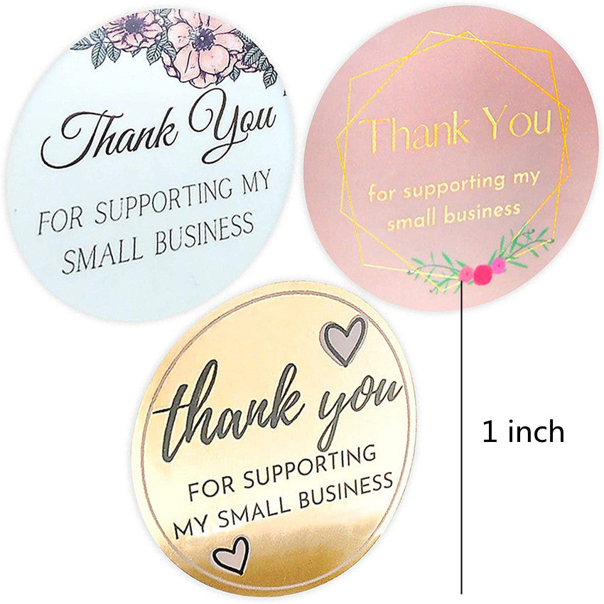 500pcs Heart-Shaped Thank You & Happy Birthday Stickers - Perfect for Office Decor & Stationery!