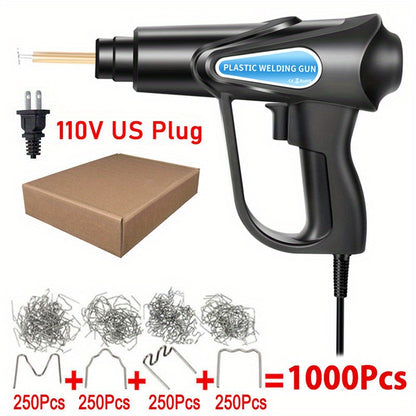 70W Plastic Welding Machine Plastic Welder Gun Car Bumper Repair Kit With 200/600/1000 Pcs Hot Staples Car Tools Kit