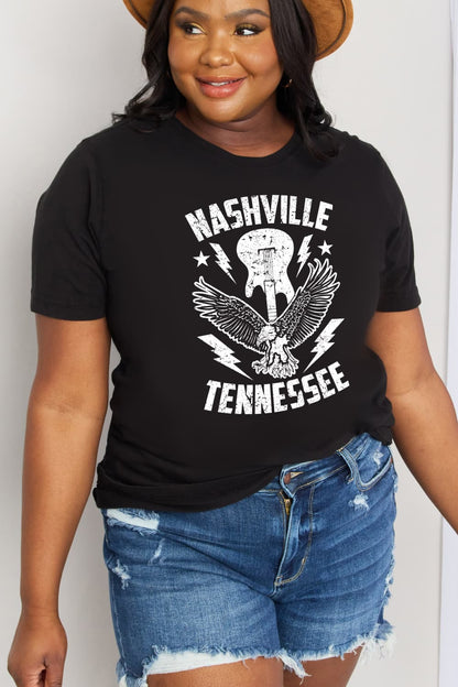 Simply Love Full Size NASHVILLE TENNESSEE Graphic Cotton Tee