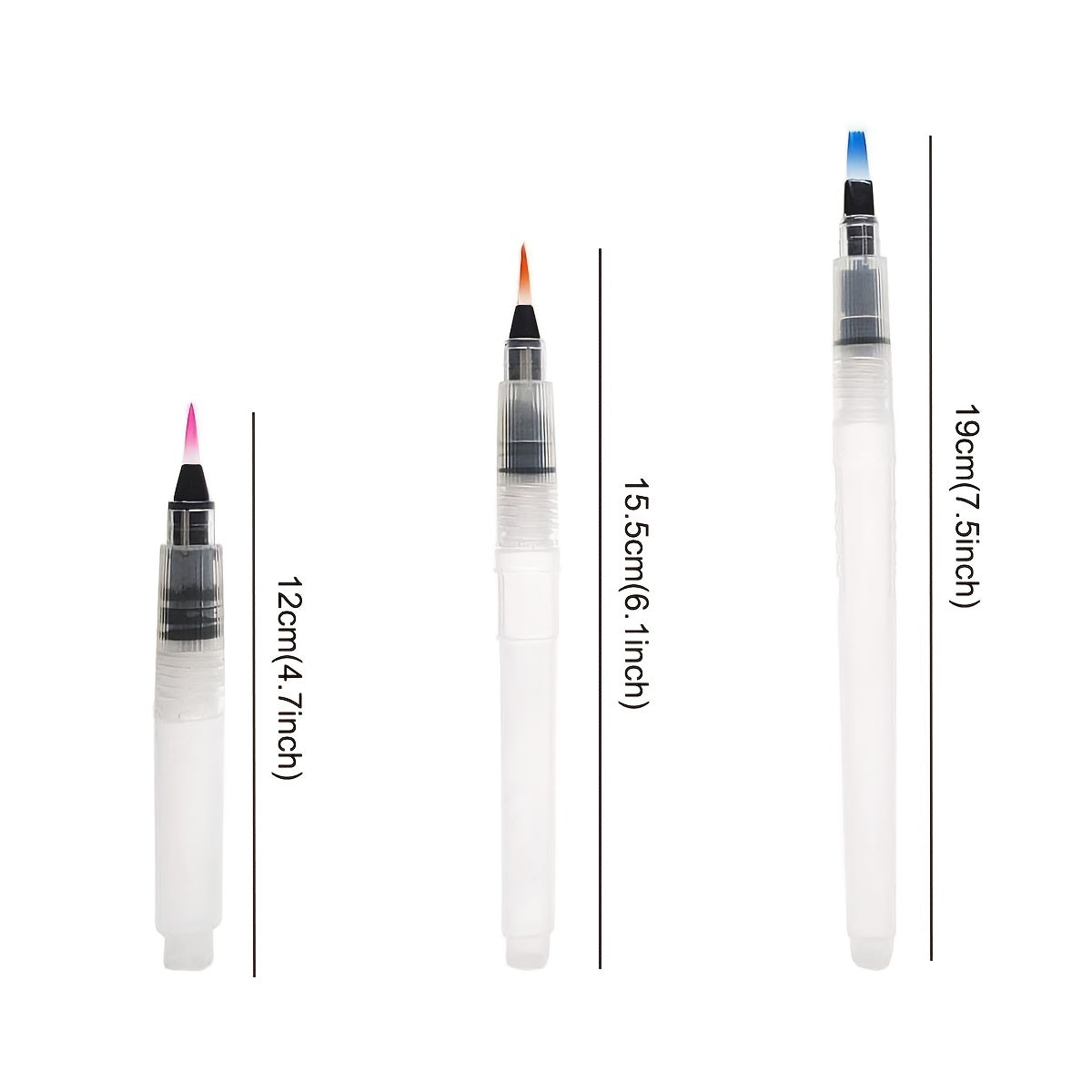 9pcs Watercolor Brush Pens Set: Start Creating Watercolor Art with These Colorful Pencils!