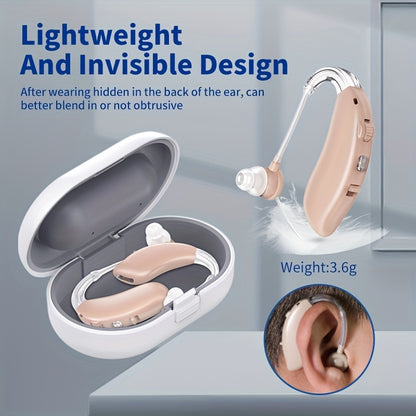 Type-C Rechargeable Hearing Aid with Multimode Comfort, Intelligent Noise Reduction & BTE Style