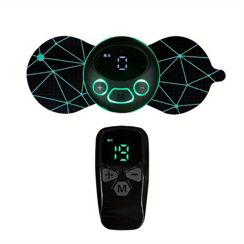 8-Mode Wireless Electric Neck Massager: Relieve Pain & Increase Mobility with LCD Display EMS Body Stretcher!