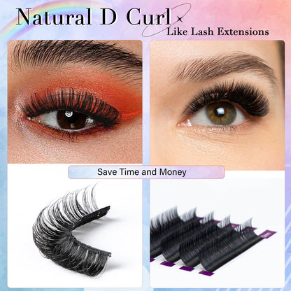 10 Paris Fluffy False Eyelashes, 3D Natural Look Lashes For Women, Volume Soft EyeLashes, DH06-03