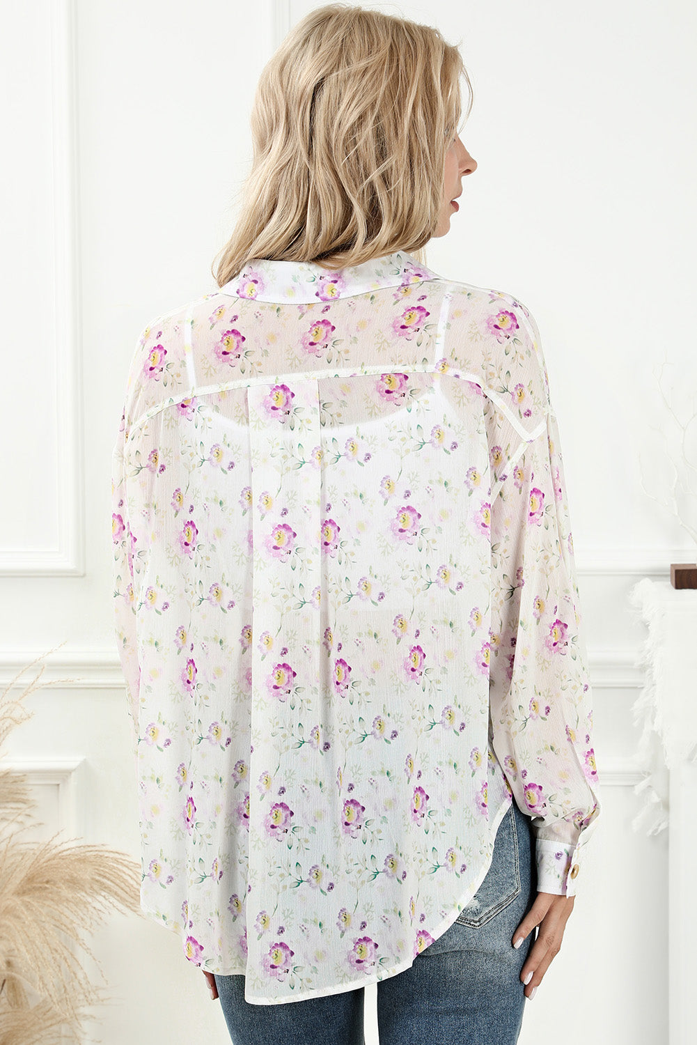 Floral Print Long Sleeve Shirt