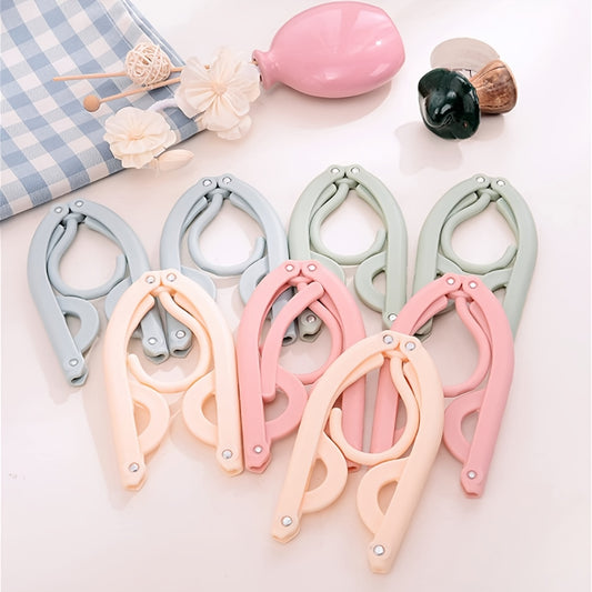 8 pcs Portable Colorful Travel Hangers - Foldable Clothes Drying Rack for Home and Travel - Space-Saving Travel Accessories for Baby Clothes