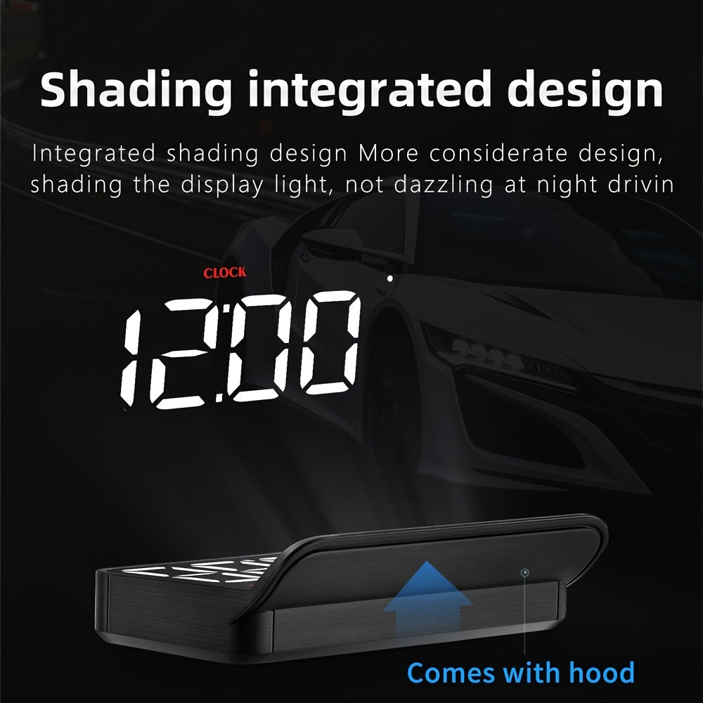 Upgrade Your Driving Experience with the M5 OBD2 Car Projector: MPH KMH Auto Hud Speedometer & More!