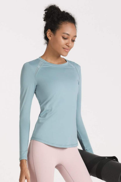 Quick-Dye Curved Hem Sports Top