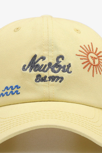 Contrast Embroidered Baseball Cap