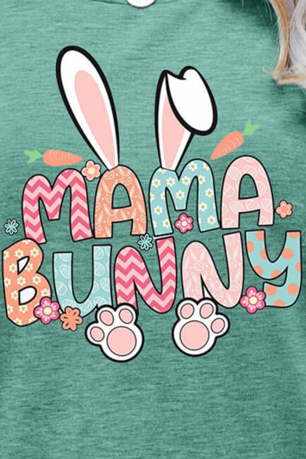 MAMA BUNNY T-shirt à manches courtes graphique de Pâques