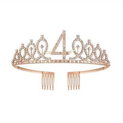 1 pièce, couronne d'anniversaire du 3e au 18e anniversaire, couronne de cristal, décoration d'anniversaire, fournitures de fête de joyeux anniversaire, décoration d'anniversaire, décoration de fête, fournitures de fête 