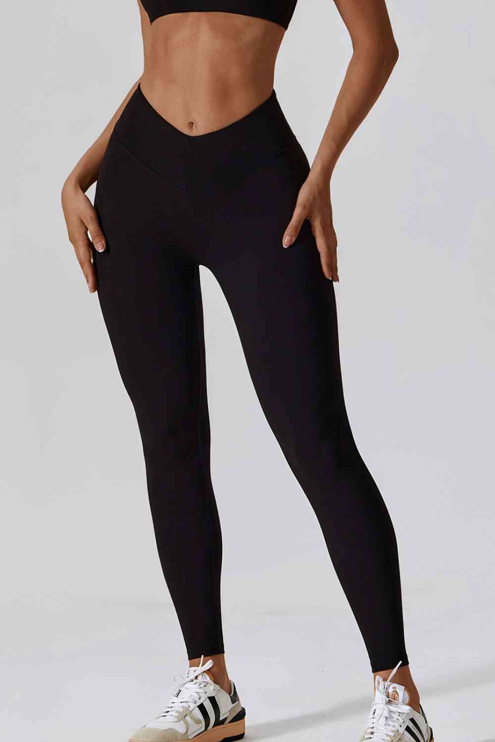 Slim Fit Wide Waistband Sports Leggings