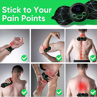 8-Mode Wireless Electric Neck Massager: Relieve Pain & Increase Mobility with LCD Display EMS Body Stretcher!